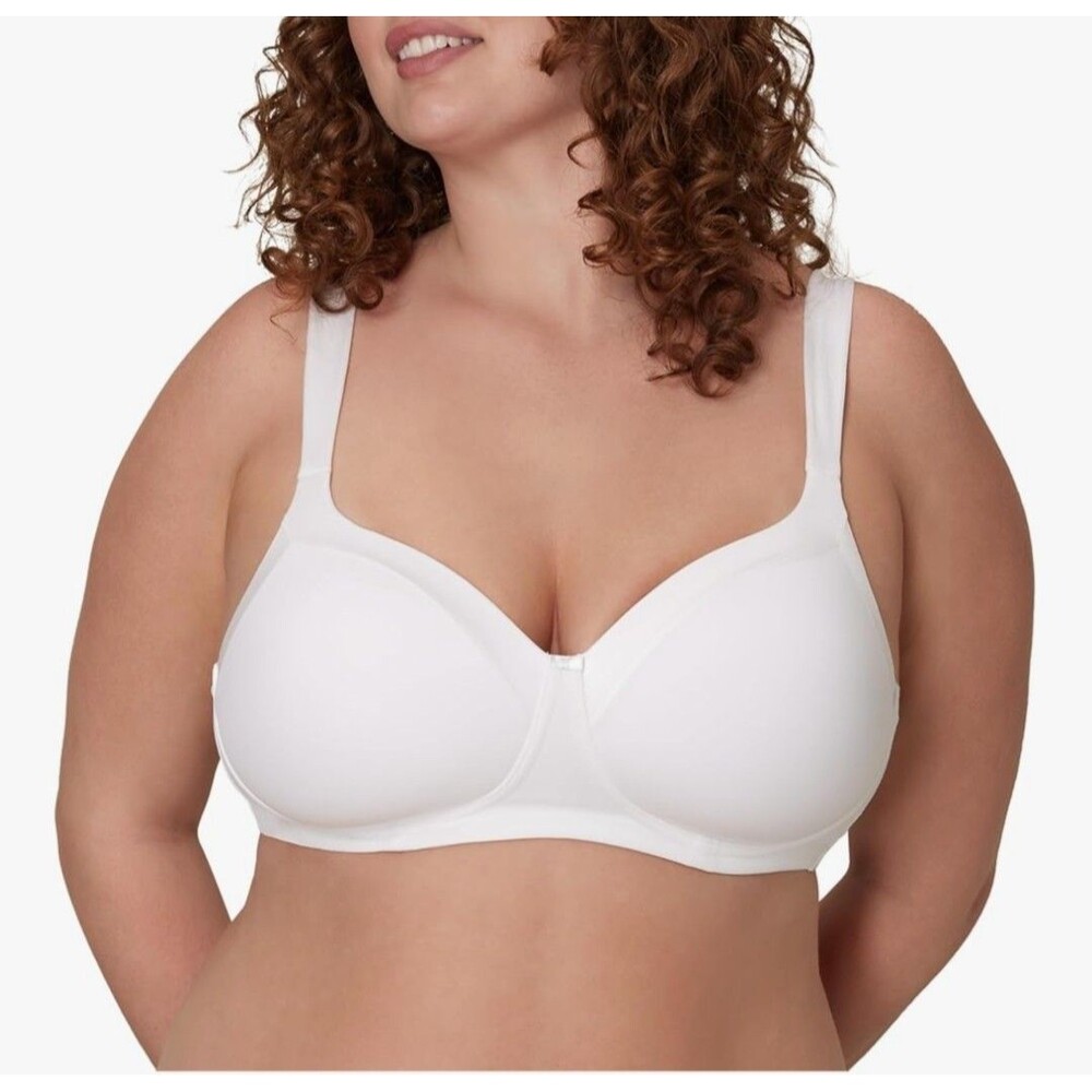 Playtex Women's 40DDD Secrets Balconette Bra 4824 Full Coverage Wirefree White